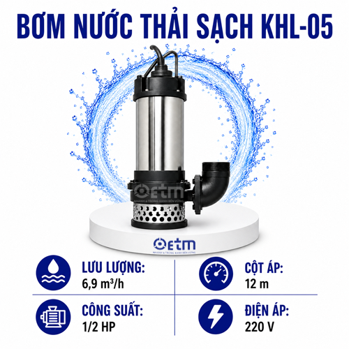 BƠM NƯỚC THẢI SẠCH KHL-05
